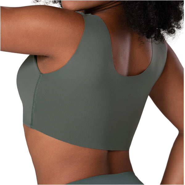 Fajas MYD B06006 V-Neck Lift Top | Seamless Pre-Molded Bra
