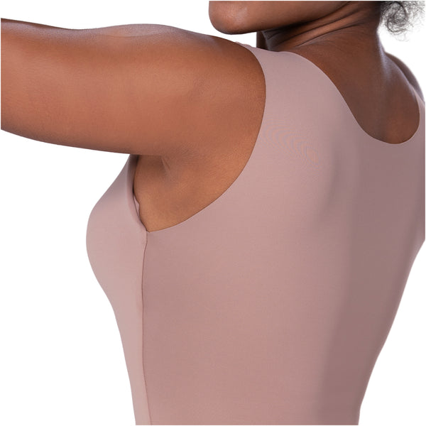Fajas MYD BD06010 Seamless Basic Bodysuit | Light Control Thong Shaper w/ Removable Cup