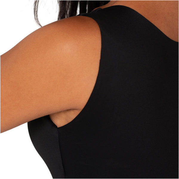 Fajas MYD BD06010 Seamless Basic Bodysuit | Light Control Thong Shaper w/ Removable Cup