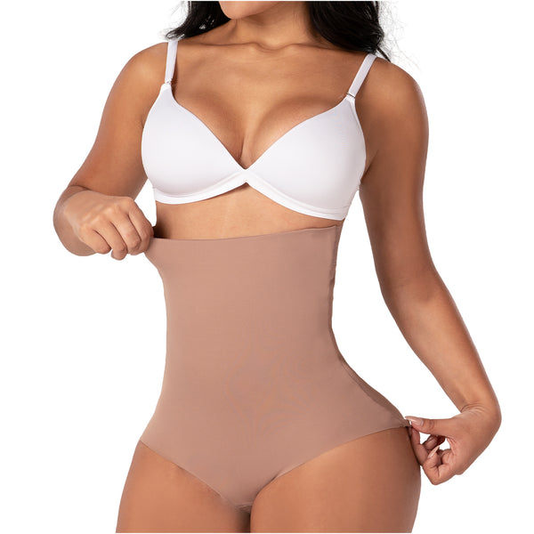 Fajas MYD P06336 Extra High-Waist Control Panty | Seamless Anti-Roll Natural-Lift Shaper