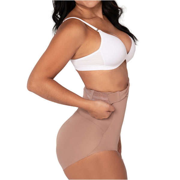 Fajas MYD P06336 Extra High-Waist Control Panty | Seamless Anti-Roll Natural-Lift Shaper