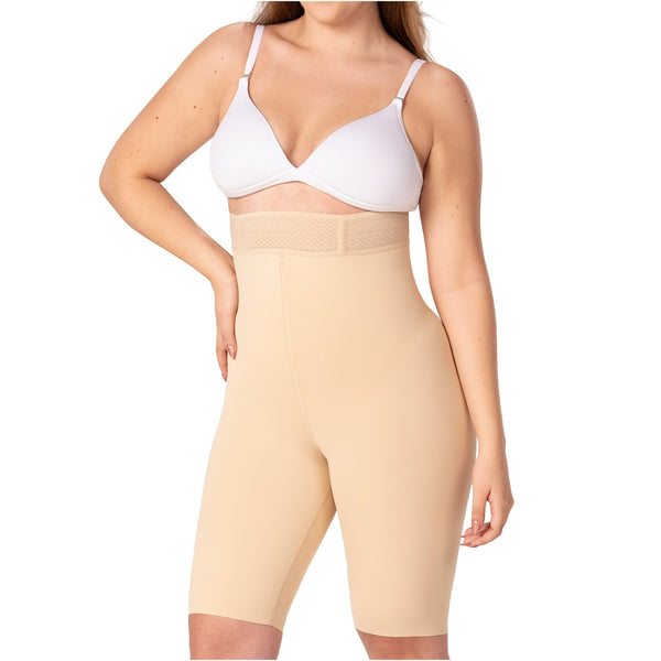 Fajas MYD SXA06313 Knee-Length Shaper | Extra High-Waist Control Short