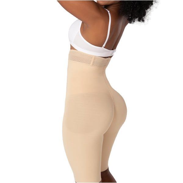 Fajas MYD SXA06313 Knee-Length Shaper | Extra High-Waist Control Short