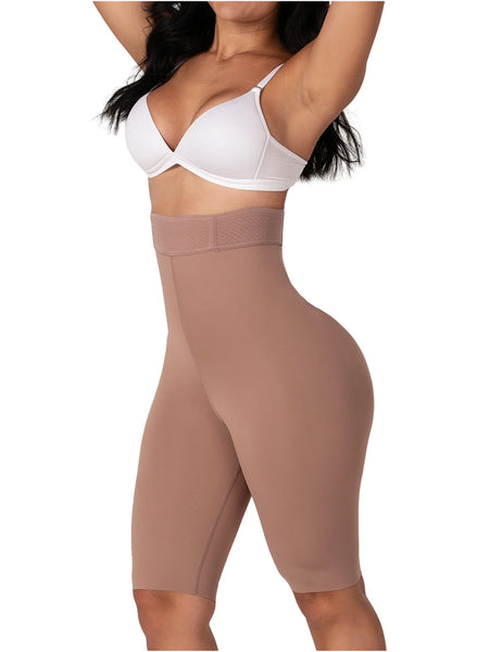 Fajas MYD SXA06313 Knee-Length Shaper | Extra High-Waist Control Short