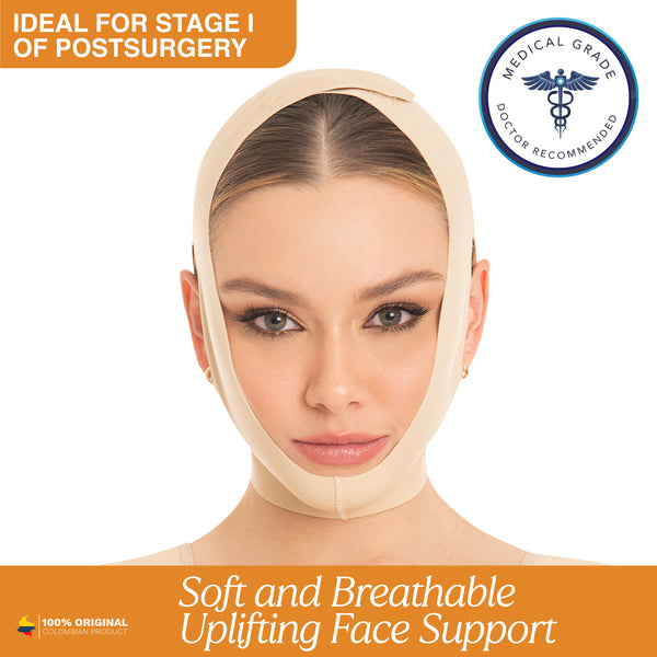 Fajas MYD 0810 Post Surgical Chin Compression Strap for Women