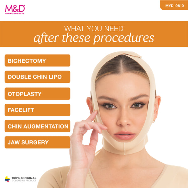 Fajas MYD 0810 Post Surgical Chin Compression Strap for Women