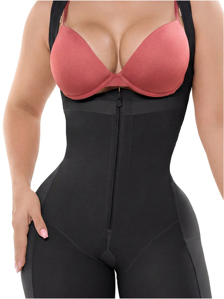Fajas Salome 232 C | Medium Compression Full Body Shaper | Underarm Control & Invisible Butt Lift