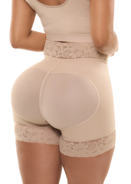 Fajas Salome 0321 | High Waist Compression Slimmer Butt Lifter Shapewear Shorts | Powernet