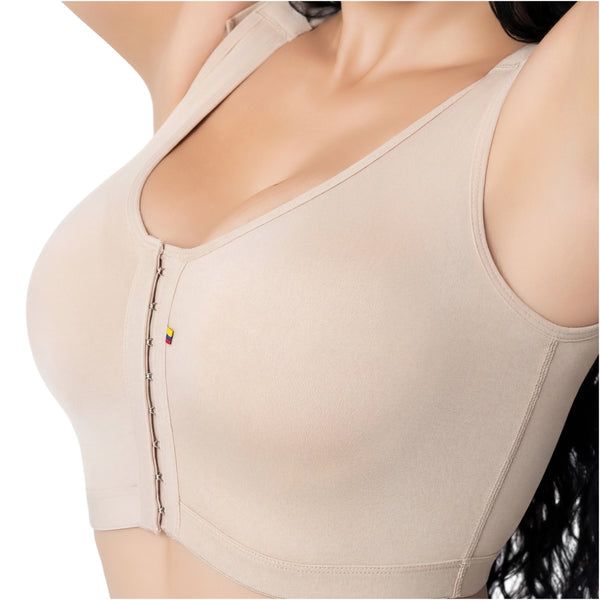Salome 8501 | Post-Surgical High-Back Bra with Maximum Support | Soft Compression Recovery