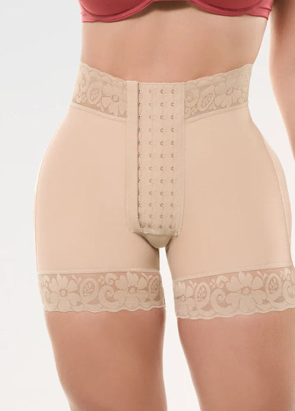 Fajas Salome 614-B Butt Lift Shorts | Powernet Tummy & Thigh Shaper with Butt Lifting Design