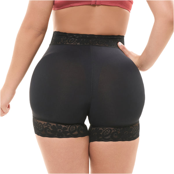 Fajas Salome 614-B Padded Butt Lift Shorts | Powernet Tummy & Thigh Shaper with Built-in Internal Enhancement