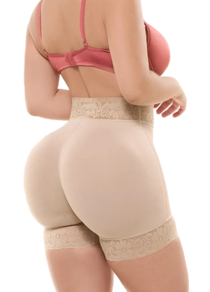 Fajas Salome 614-B Butt Lift Shorts | Powernet Tummy & Thigh Shaper with Butt Lifting Design
