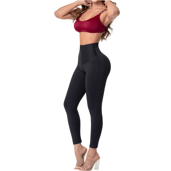 Fajas Salome 6501ZF | High-Waist Control Leggings with Front Zipper | Butt-Lift & Tummy Control - Cata1og.com