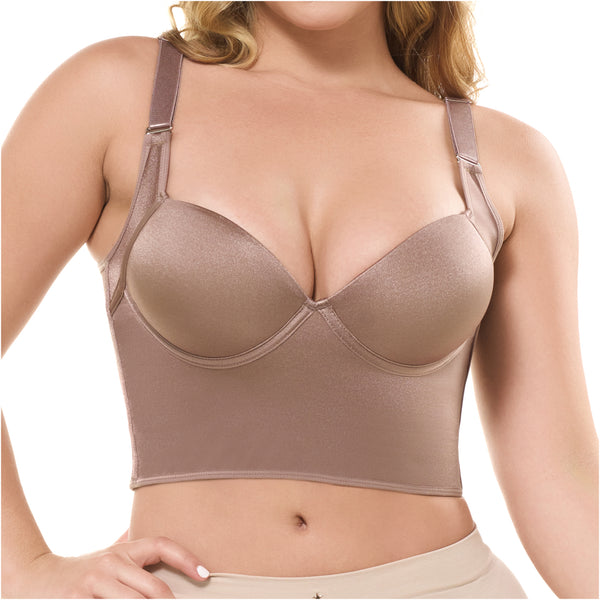 Fajas Salome BC100 Compression Bra | High-Back Posture Support | Versatile Underwire Bra