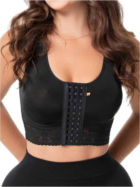 Fajas Salome 02L4 | Stage 1 Post-Surgery Compression Bra | Adjustable Support for Augmentation & Reduction