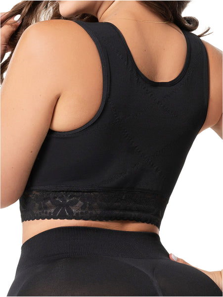 Fajas Salome 02L4 | Stage 1 Post-Surgery Compression Bra | Adjustable Support for Augmentation & Reduction