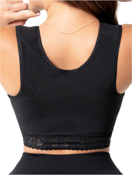 Fajas Salome 02L4 | Stage 1 Post-Surgery Compression Bra | Adjustable Support for Augmentation & Reduction