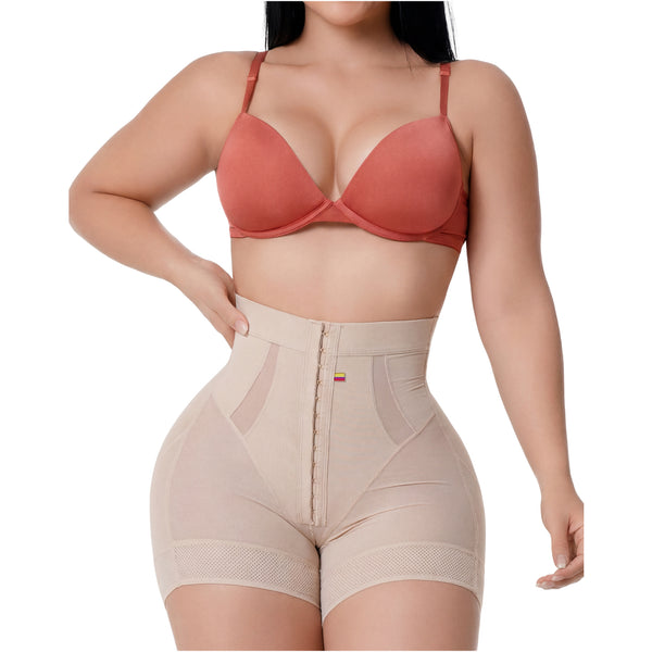 Fajas Salome TC01C5 | Élite High Compression Shaper Short | 3-Level Control & Pre-Molded Butt Lift