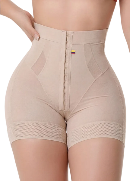 Fajas Salome TC01C5 | Élite High Compression Shaper Short | 3-Level Control & Pre-Molded Butt Lift - Cata1og.com