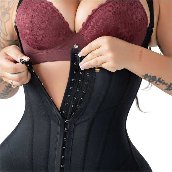 Snatched Body 002425 Open Bust Short Faja | Butt Lifter Hook Closure Corset Shapewear