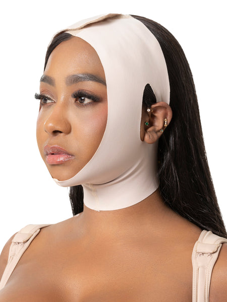 Snatched Body C32VE | Post-Surgery Chin Lift Strap | Compression Face Wrap for Facelift, Chin & Neck Recovery - Cata1og.com