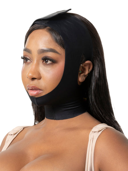 Snatched Body C32VE | Post-Surgery Chin Lift Strap | Compression Face Wrap for Facelift, Chin & Neck Recovery - Cata1og.com