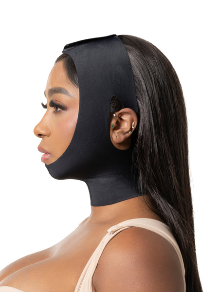 Snatched Body C32VE | Post-Surgery Chin Lift Strap | Compression Face Wrap for Facelift, Chin & Neck Recovery - Cata1og.com