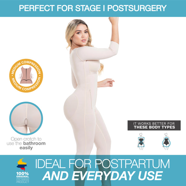 Sonryse M104BF Post Surgery Stage 1 BBL Compression Garment Fajas Colombiana Post op with Bra