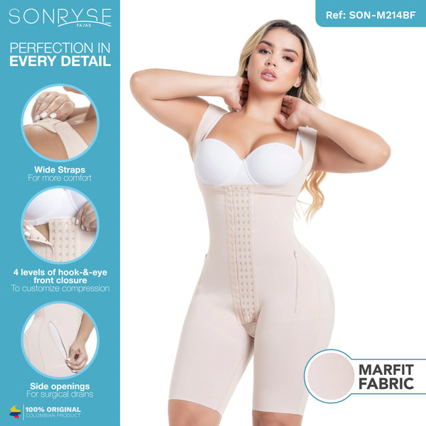 Sonryse 214BF Fajas Colombianas Post Surgery Stage 1 BBL Compression Garment Open Bust