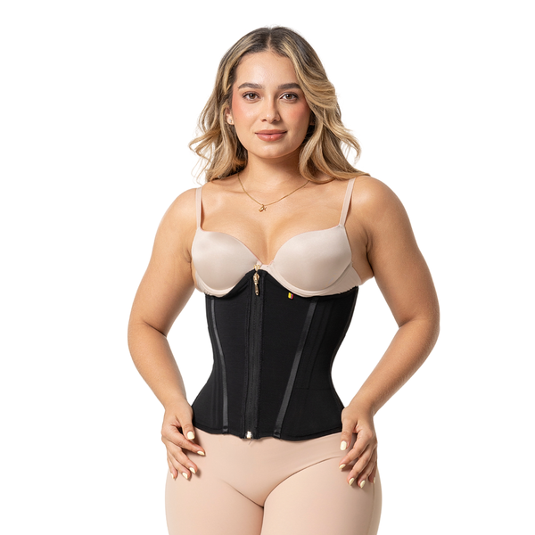 Sonryse Waist Cincher with 15 Boning Rods | Colombian Hourglass Waist Shaper with Front Zipper