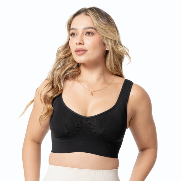 Seamless Top Bra with Built-In Cups | Wire-Free & Comfortable