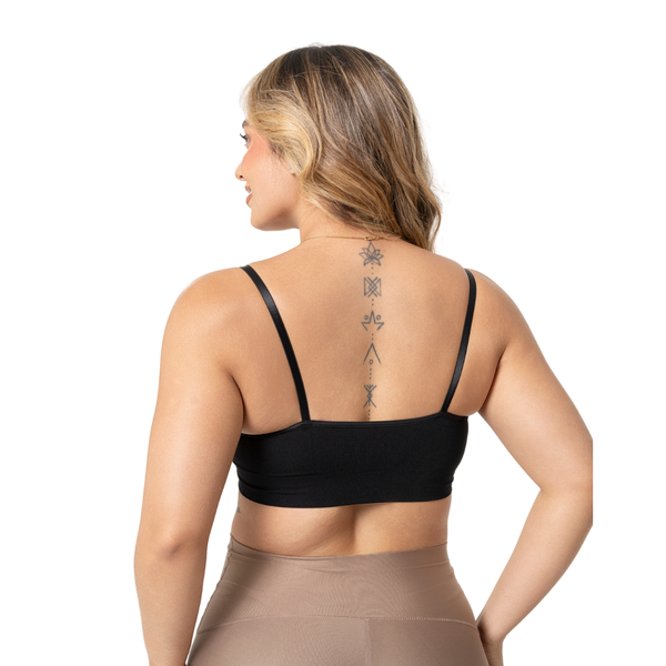 Seamless Thin Strap Bra | Sport Top Bralette, No Underwire