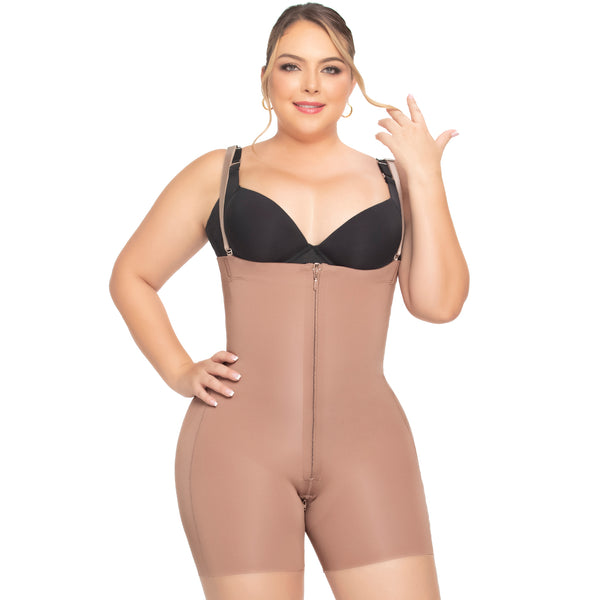 Up Lady 6249 Seamless Open Bust Strapless Shapewear Bodysuit Shorts Fajas Stage 1