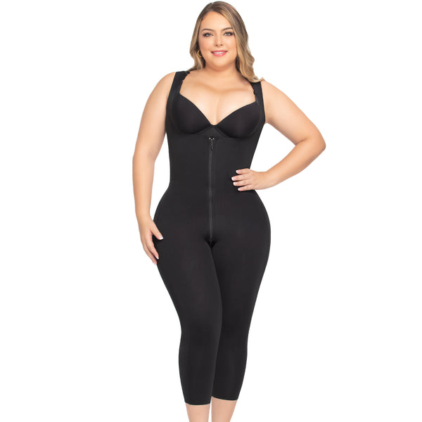 Up Lady 6251 Seamless Tummy Control Shapewear Bodysuit for Women Stage 1 Faja Knee Length