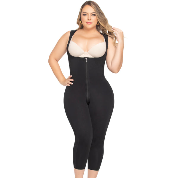 Up Lady 6251 Seamless Tummy Control Shapewear Bodysuit for Women Stage 1 Faja Knee Length