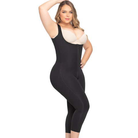 Up Lady 6251 Seamless Tummy Control Shapewear Bodysuit for Women Stage 1 Faja Knee Length