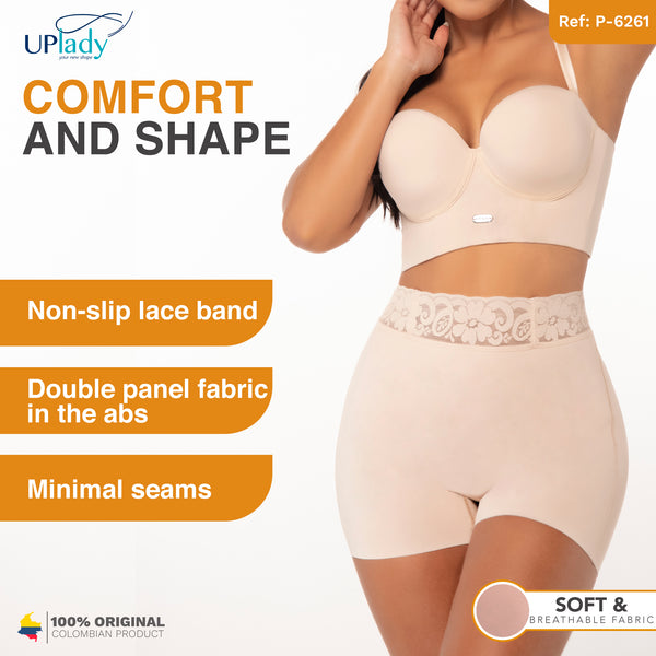 UpLady P-6261 Compression Boyshort | Soft, Seamless, and Ab-Supportive Boxer panty