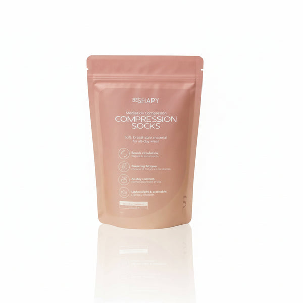 Package of Fshapy compression socks on a light gray background