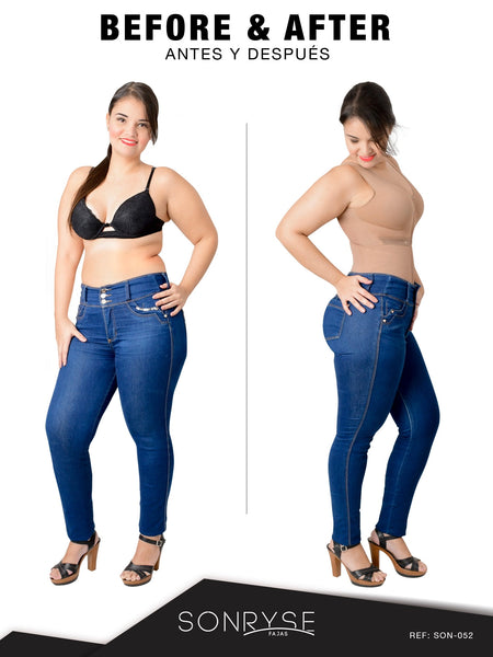 Fajas SONRYSE 052 | Colombian Full Body Shaper for Post Surgery with Built-in Bra | Butt Lifting Effect and Tummy Control - Pal Negocio