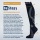 Be Shapy 2 Pack Calf Compression Unisex Sports Sleeve Medias de Compresión para Pantorrillas