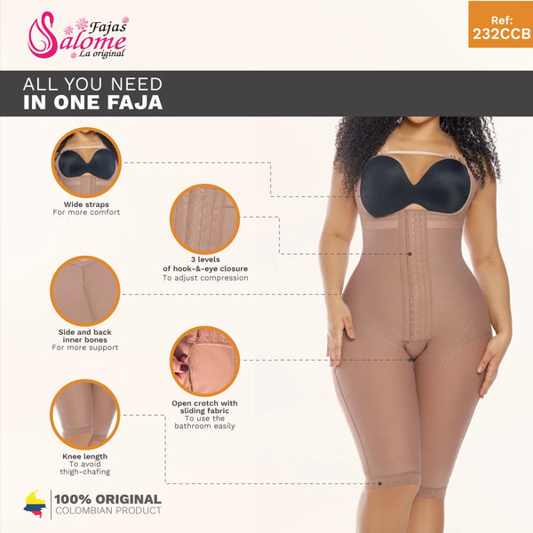 Salome 232-CCB | Full Body Shaper Faja w/ Inner Butt Lifter and Waist Shaper