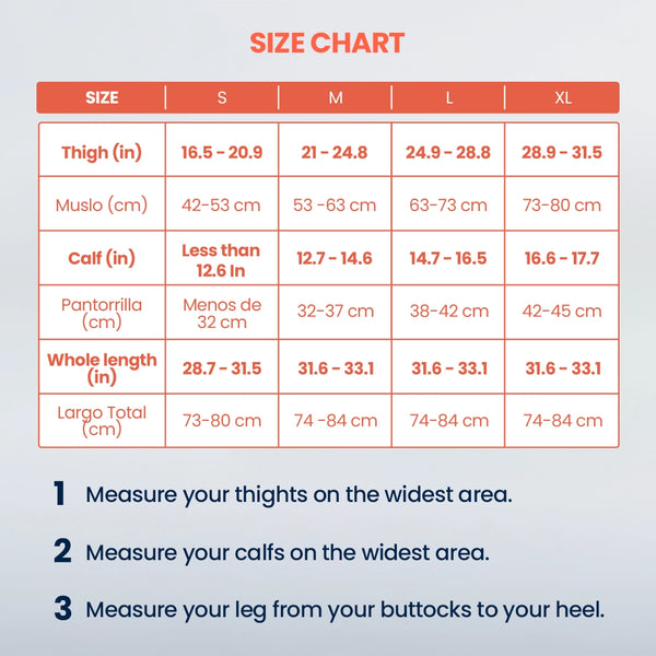 Be Shapy Anti Embolism Compression Stockings Over the Knees Medias Operatorias o Post Operatorias