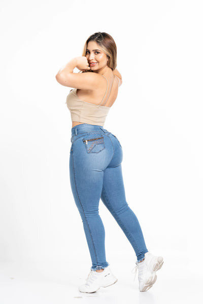 LT.ROSE 1317 Colombian Skinny Wide Waistband Denim Butt lifter Jeans