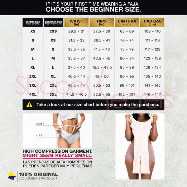 Bling Shapers Extreme 553BF | Shapewear Bodysuit with Built-in Bra | Post Surgery & Daily Use | Powernet