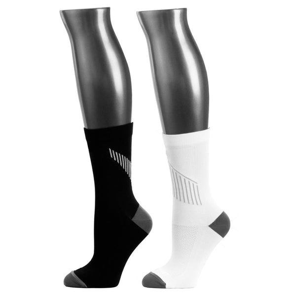 Be Shapy 2 Pack Sports Compression Short Unisex Socks Medias Cortas Deportivas de Compresión Moderada