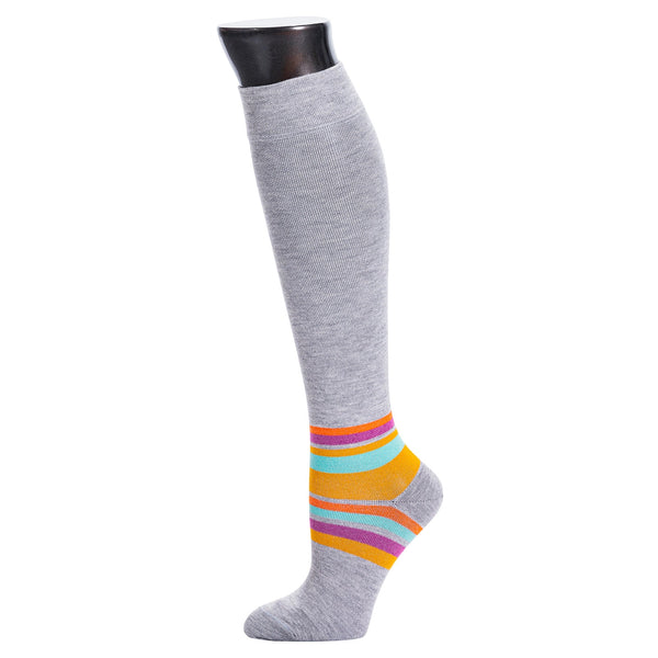 Be Shapy 2 Pack Knee High Sports Compression Colorful Socks Medias de Compresión Largas