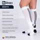 Be Shapy 2 Pack Sports Compression Short Unisex Socks Medias Cortas Deportivas de Compresión Moderada