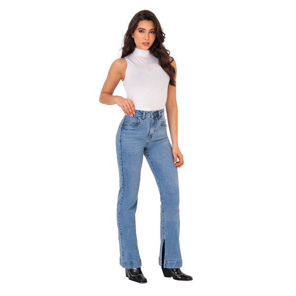 LOWLA  212358 Bum Lift Mom Flare Colombian Jeans with Ankle Openings