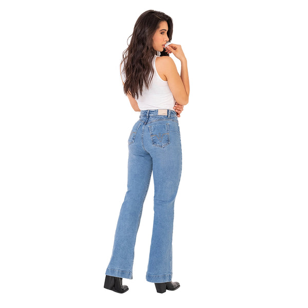 LOWLA  212358 Bum Lift Mom Flare Colombian Jeans with Ankle Openings