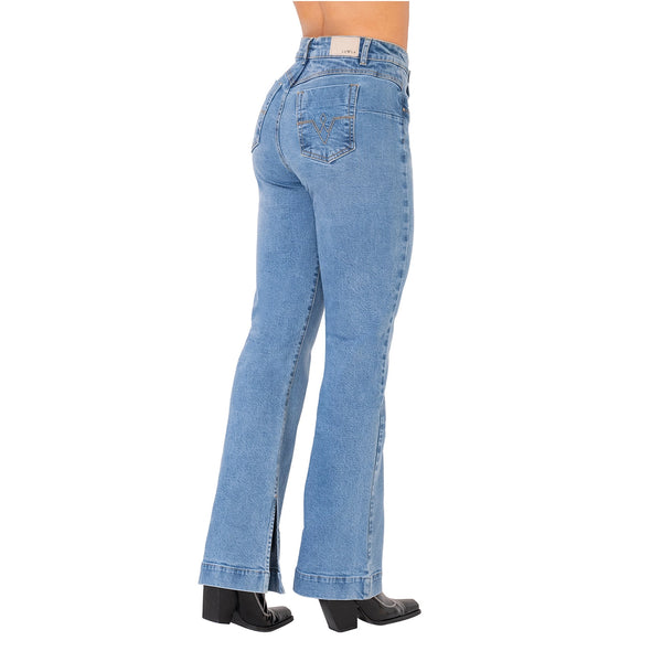 LOWLA  212358 Bum Lift Mom Flare Colombian Jeans with Ankle Openings